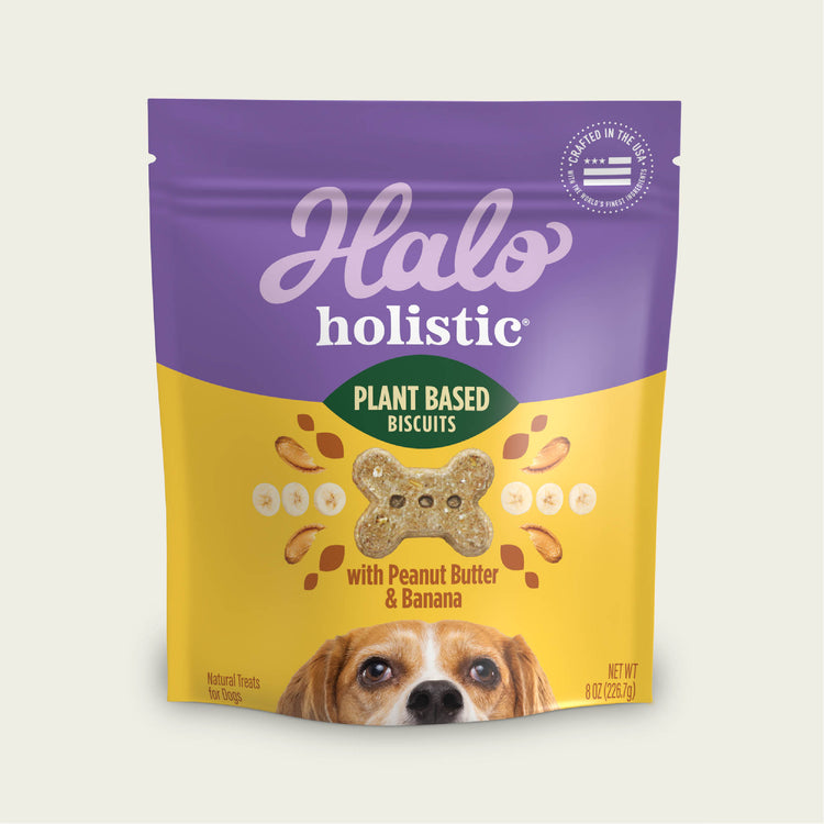 Holistic Plant Based with Peanut Butter & Banana Dog Biscuits 8 oz