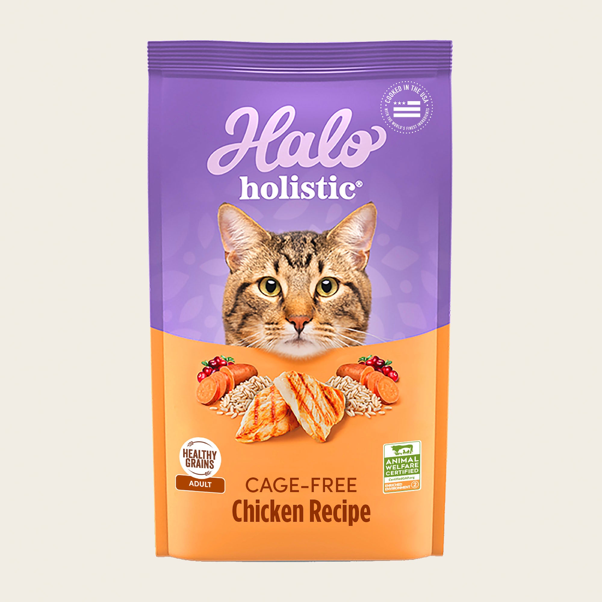 Holistic Healthy Grains Cage Free Chicken Recipe Adult Dry Cat Food