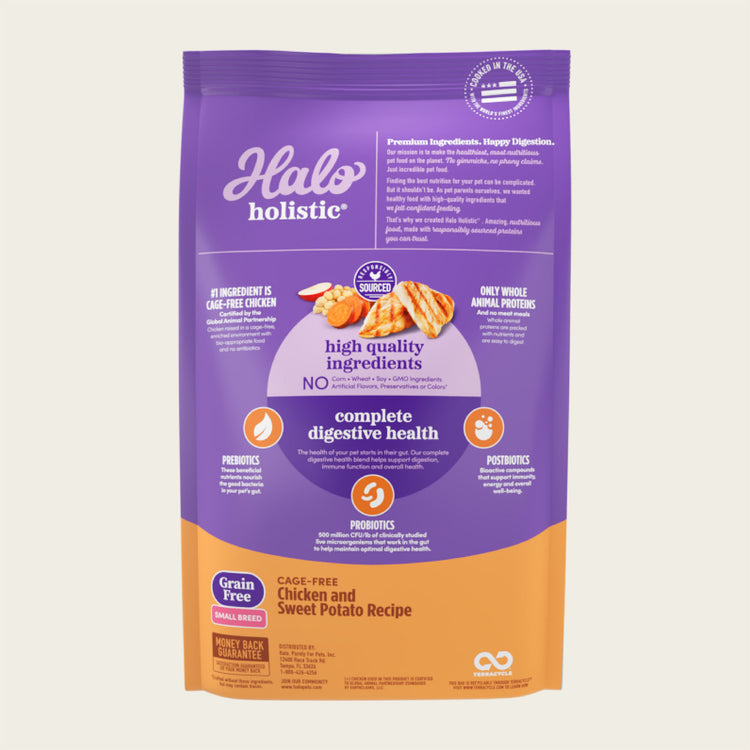 Holistic Grain Free Cage-Free Chicken & Sweet Potato Recipe Small Breed Dry Dog Food
