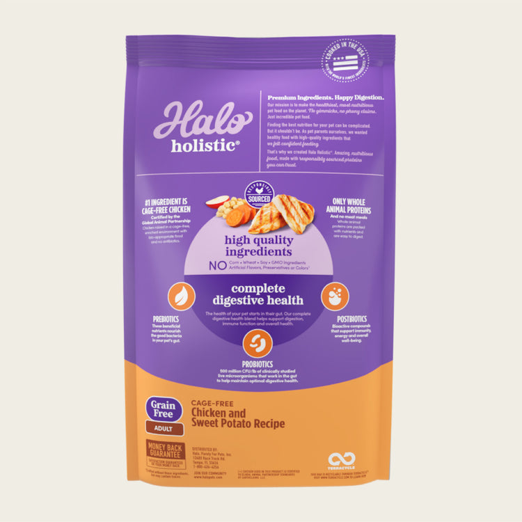 Holistic Grain Free Cage-Free Chicken & Sweet Potato Recipe Adult Dry Dog Food
