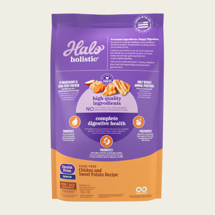 Holistic Grain Free Cage-Free Chicken & Sweet Potato Recipe Senior Dry Dog Food