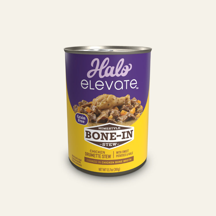 Elevate Homestyle Bone-In Grain Free Chicken Stew w/ Sweet Potatoes & Kale Wet Dog Food, 12.7 oz can (case of 6)