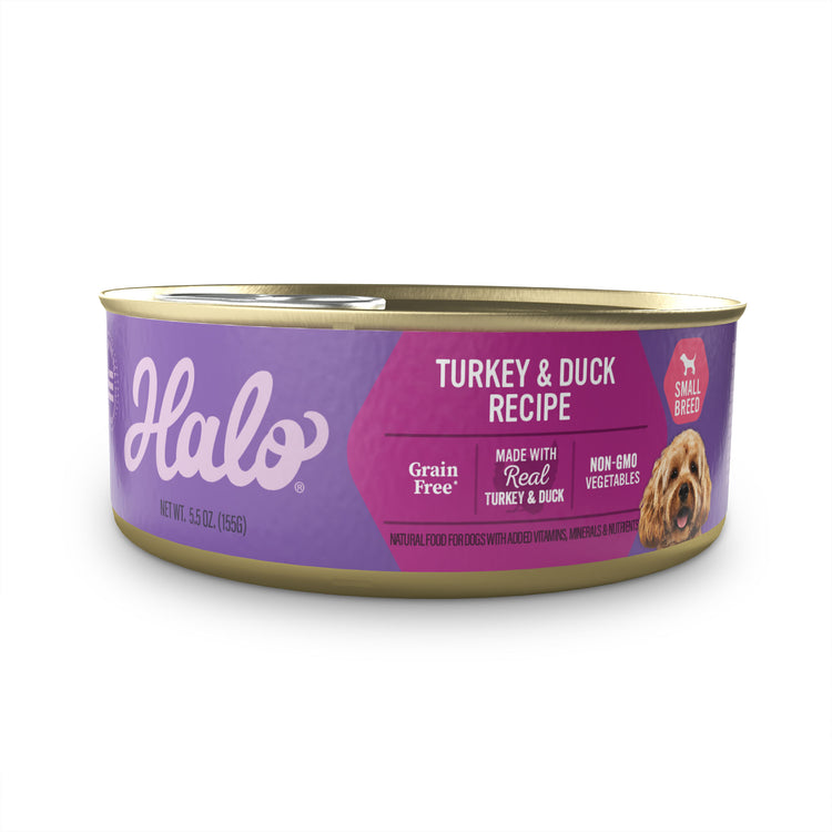 Halo® Small Breed - Grain Free Turkey & Duck Recipe, 5.5 oz can (case of 12)