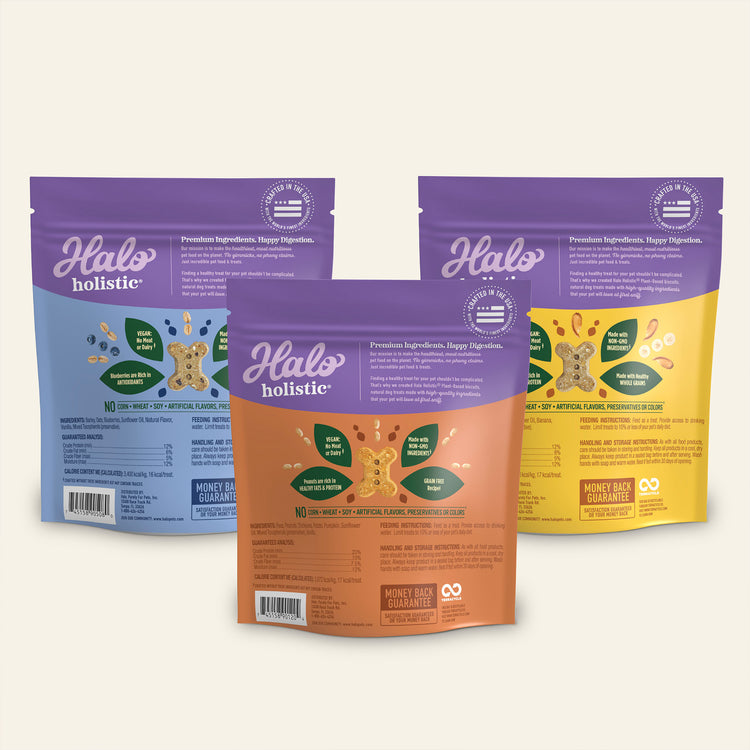 Halo Holistic® Plant-Based Dog Treats Variety Pack