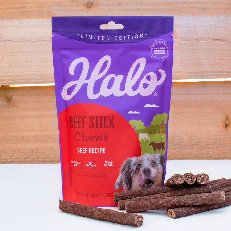 Halo Beef Stick Chews 7.4oz bag
