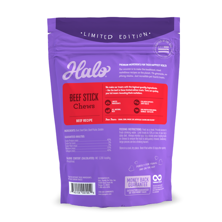 Halo Beef Stick Chews - 3 Pack