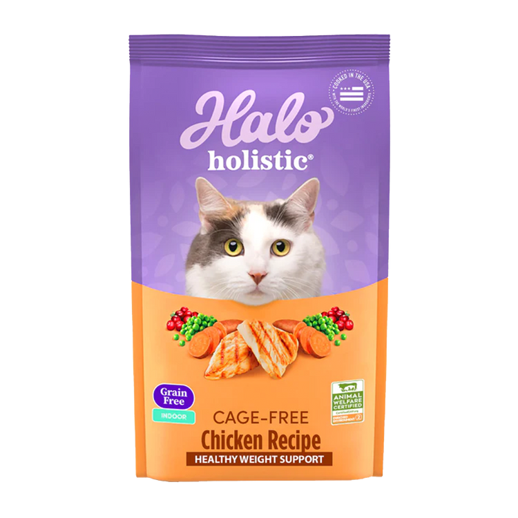 Halo® Holistic Grain Free Cage-free Chicken Indoor Cat Food - Healthy Weight Support