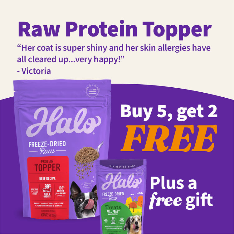Freeze-Dried Raw Beef Protein Topper 3.5 oz - Buy 5 Get 2 Free + Free Treat