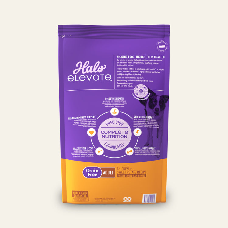Halo® Elevate Dog Grain-Free Chicken Recipe Dry Food