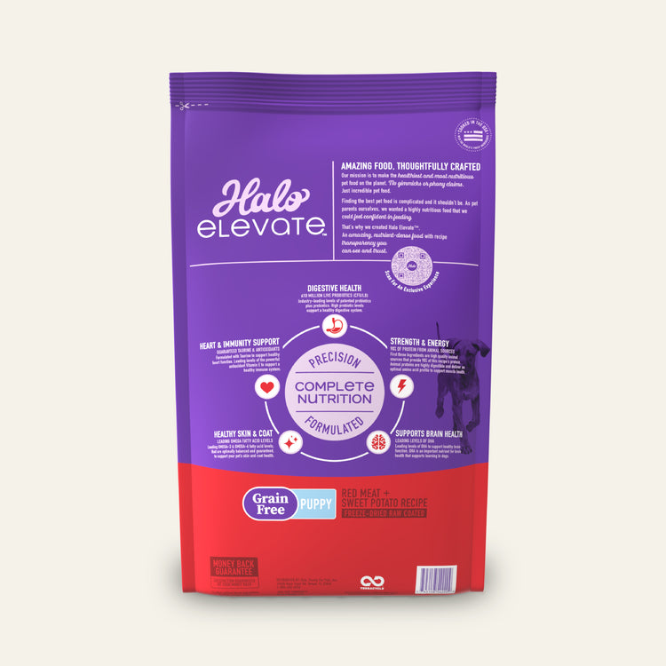 Halo® Elevate Dog Grain Free Puppy Red Meat Recipe Dry Food