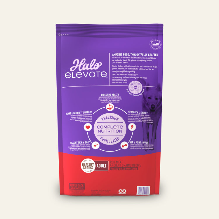 Halo® Elevate Dog Healthy Grains Red Meat Recipe Dry Food