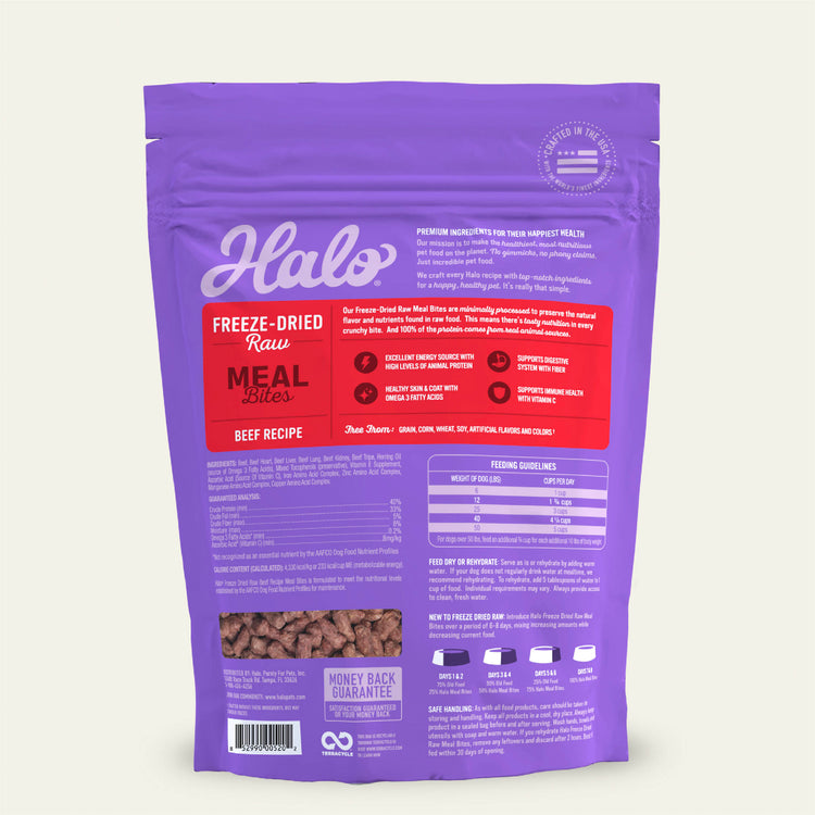 Freeze-Dried Raw Beef Meal Bites 14 oz