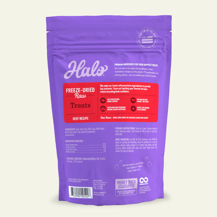 Halo® Freeze-Dried Raw Surf & Turf Treat Pack - 2 Beef & 2 Tuna