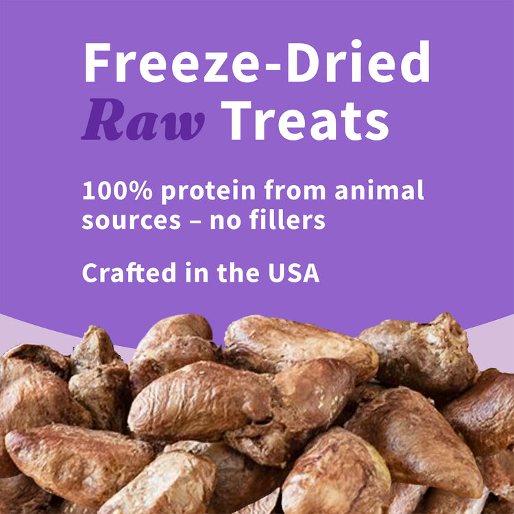 Freeze-Dried Raw Chicken Hearts Dog Treats 2 oz