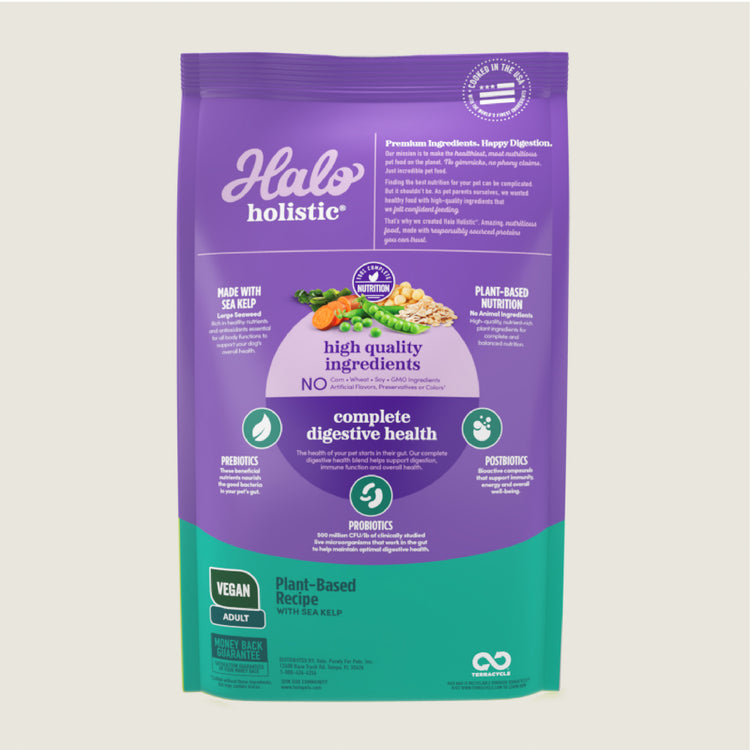 Holistic Vegan Plant-Based with Kelp Recipe Adult Dry Dog Food