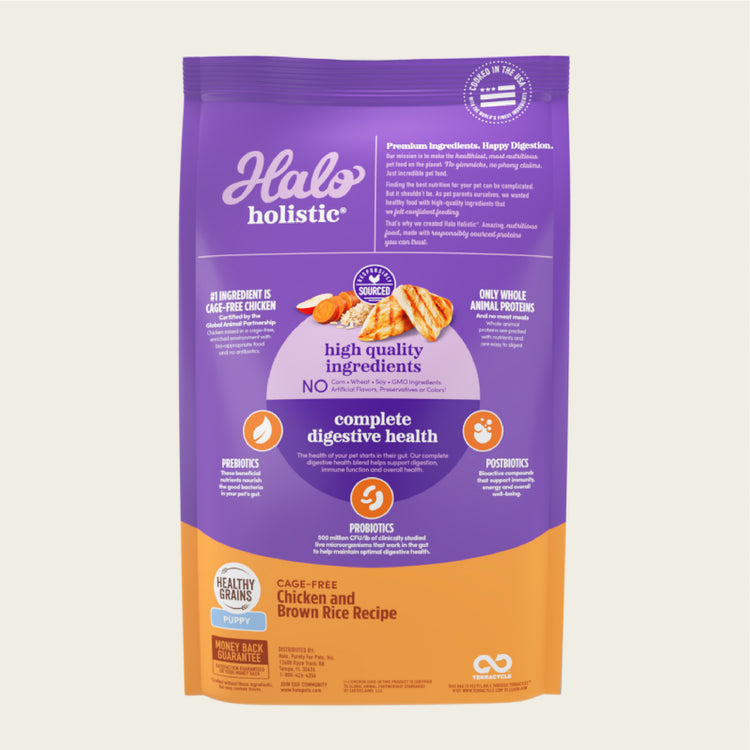 Holistic Cage-Free Chicken & Brown Rice Puppy Food