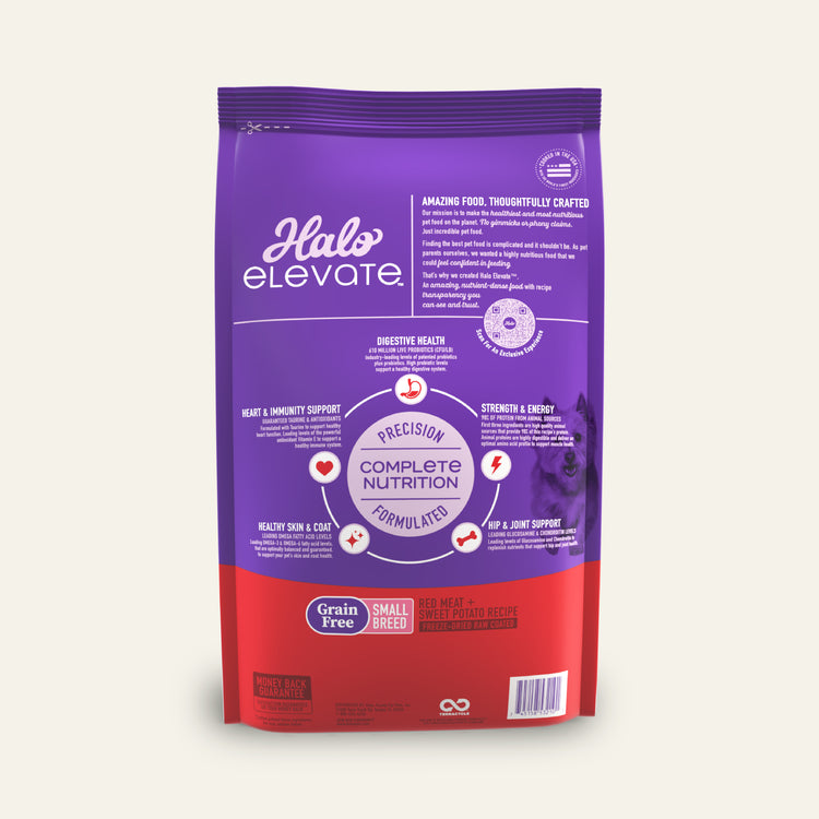 Elevate Grain Free Red Meat Recipe Small Breed Dry Dog Food