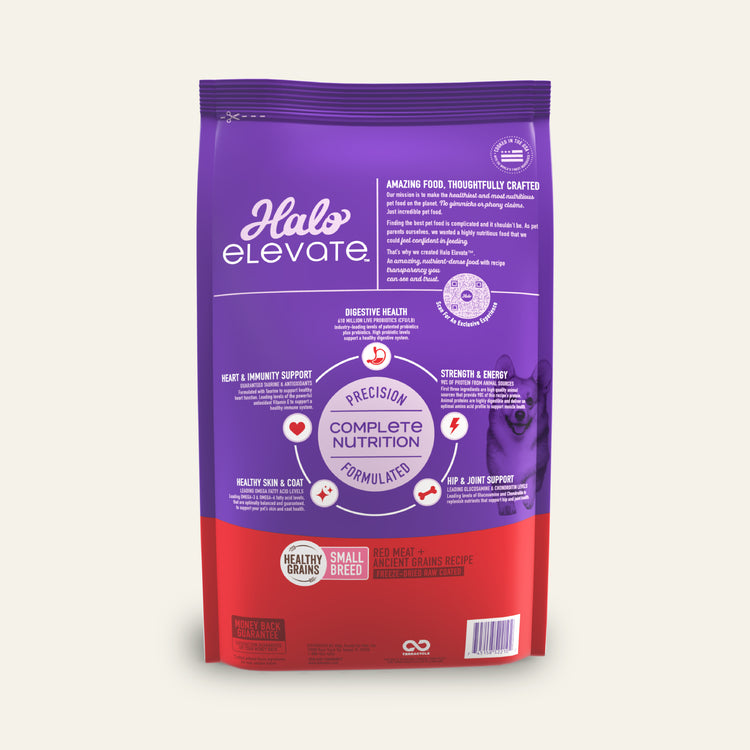 Halo® Elevate Dog Healthy Grains Small Breed Red Meat Recipe Dry Food