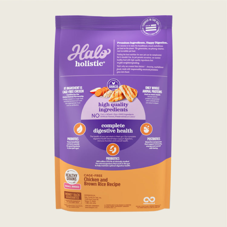 Holistic Cage-Free Chicken & Brown Rice Recipe Small Breed Dry Dog Food